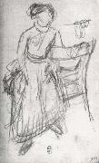 Edgar Degas Study of Helene Rouart sitting on the Arm of a Chair Germany oil painting artist